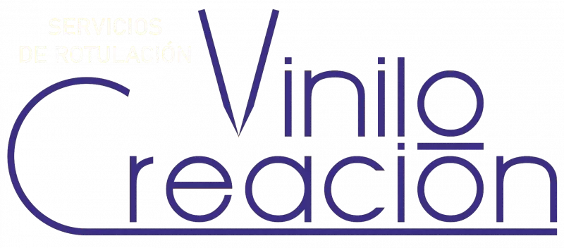Logotipo corporativo de Vinilos Creación con referencia a sus servicios de rotulación