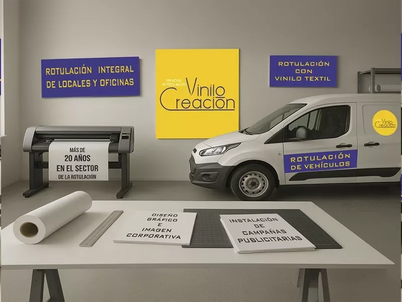 Trabajo relacionado con un servicio integral de rotulación